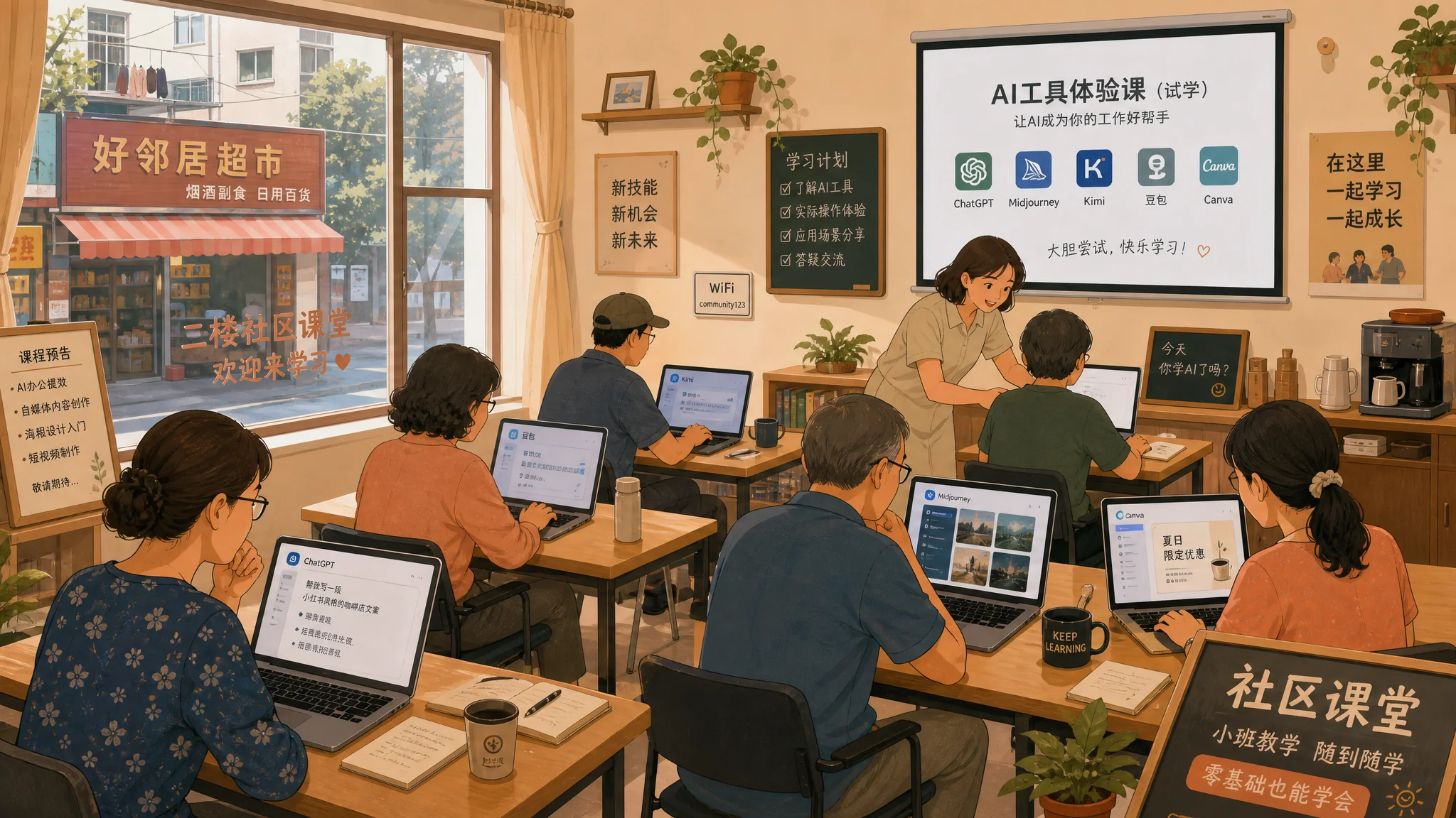 即能ai培训试听记：一家社区小店的三节课体验