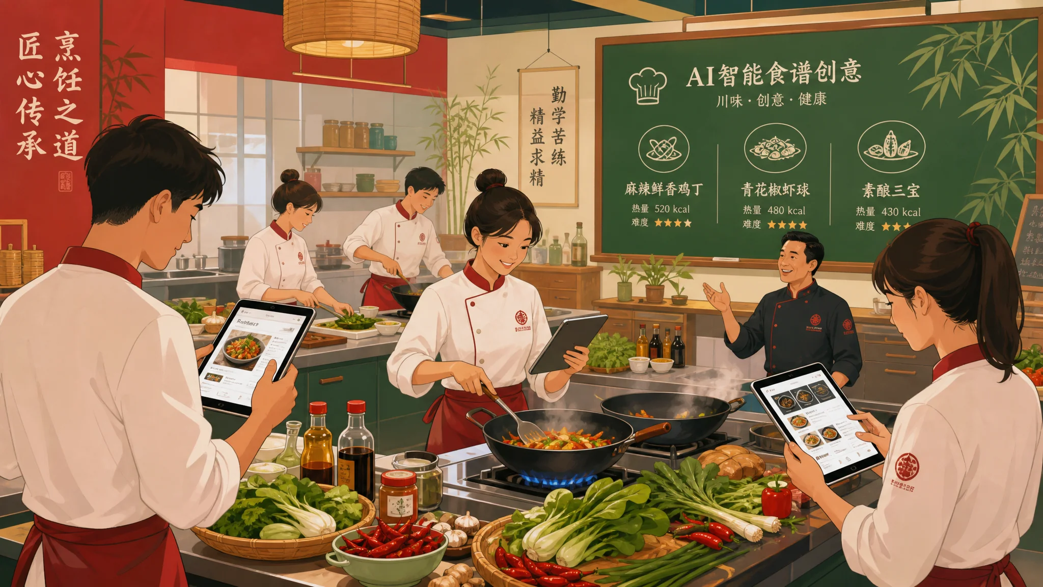 ai厨师培训进课堂记：烹饪老师让学生AI配了一桌菜