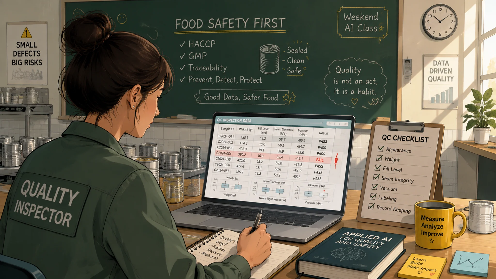 漳州ai培训怎么选？罐头厂品控员自费报周末班的实话