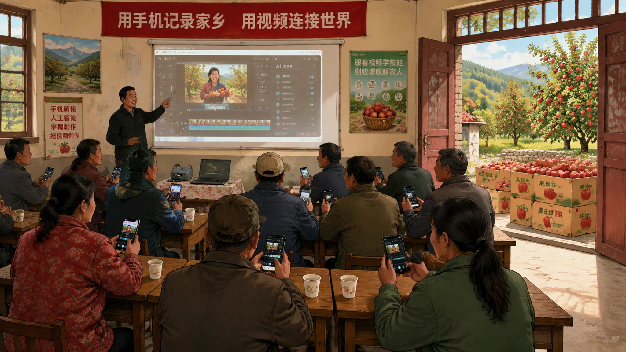 吉县Ai培训下乡记：苹果园里的电商AI课