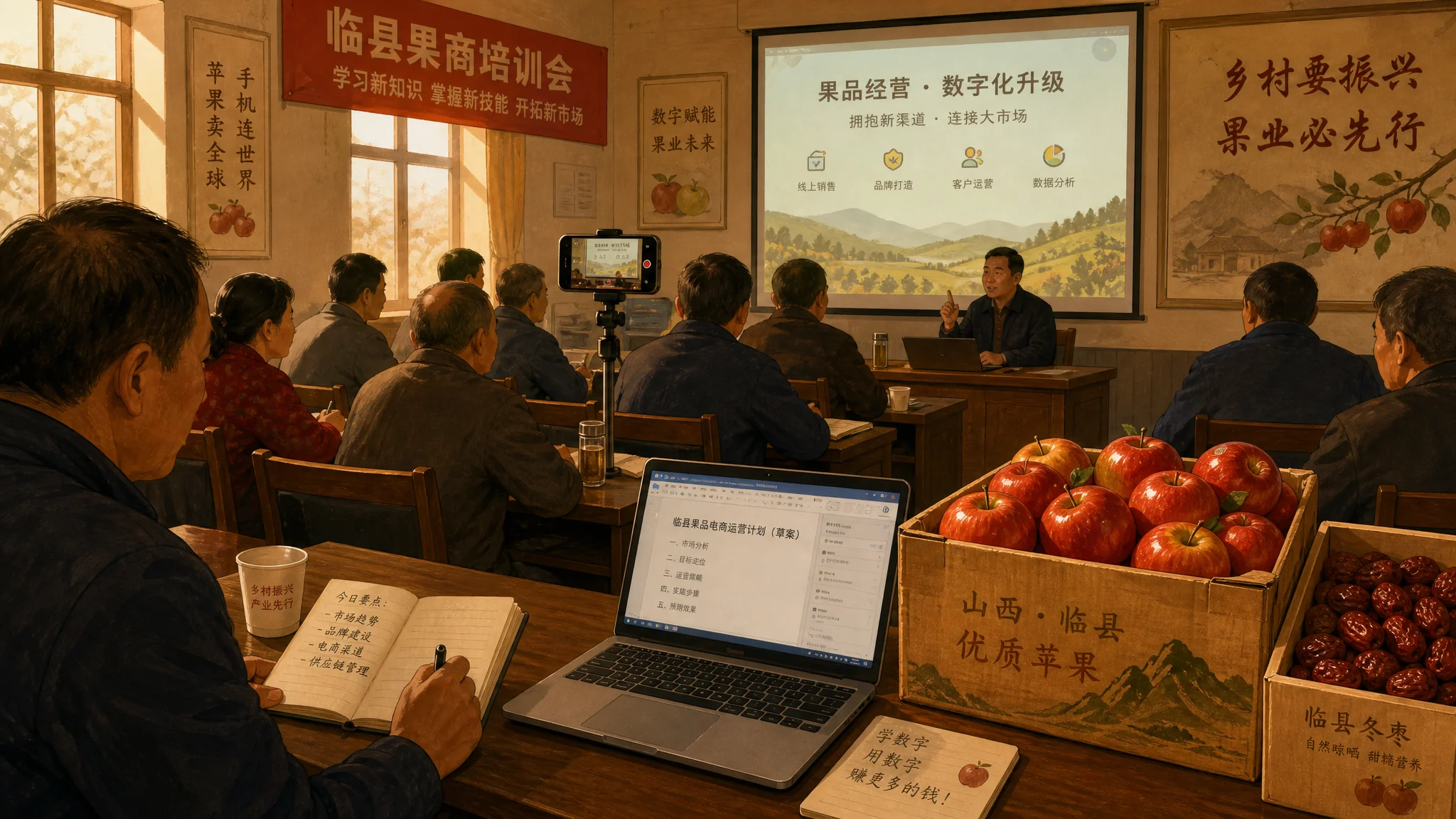临猗ai培训讲了什么？果品电商从业者的一手课堂笔记