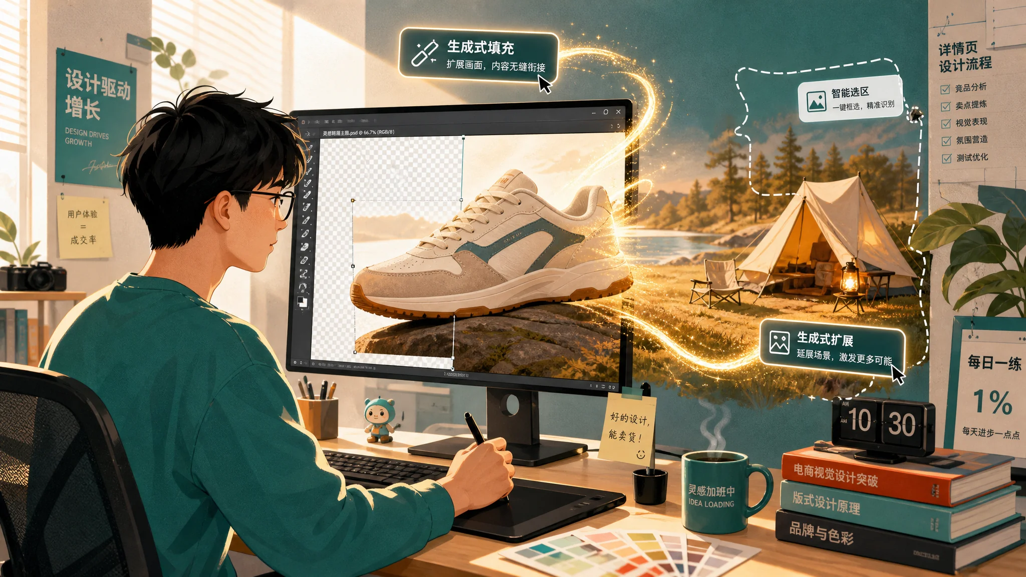 培训PS AI功能专项班结课实测：两年电商美工的抠图、扩图、创成式填充记录