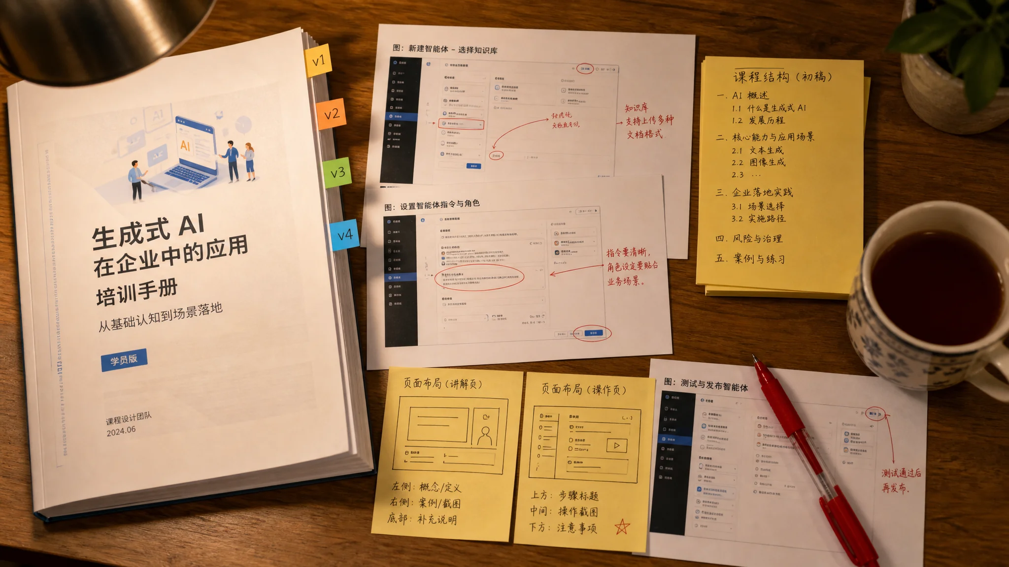 一套AI培训讲义改到第四版才敢发学员：教研视角的编写与迭代复盘