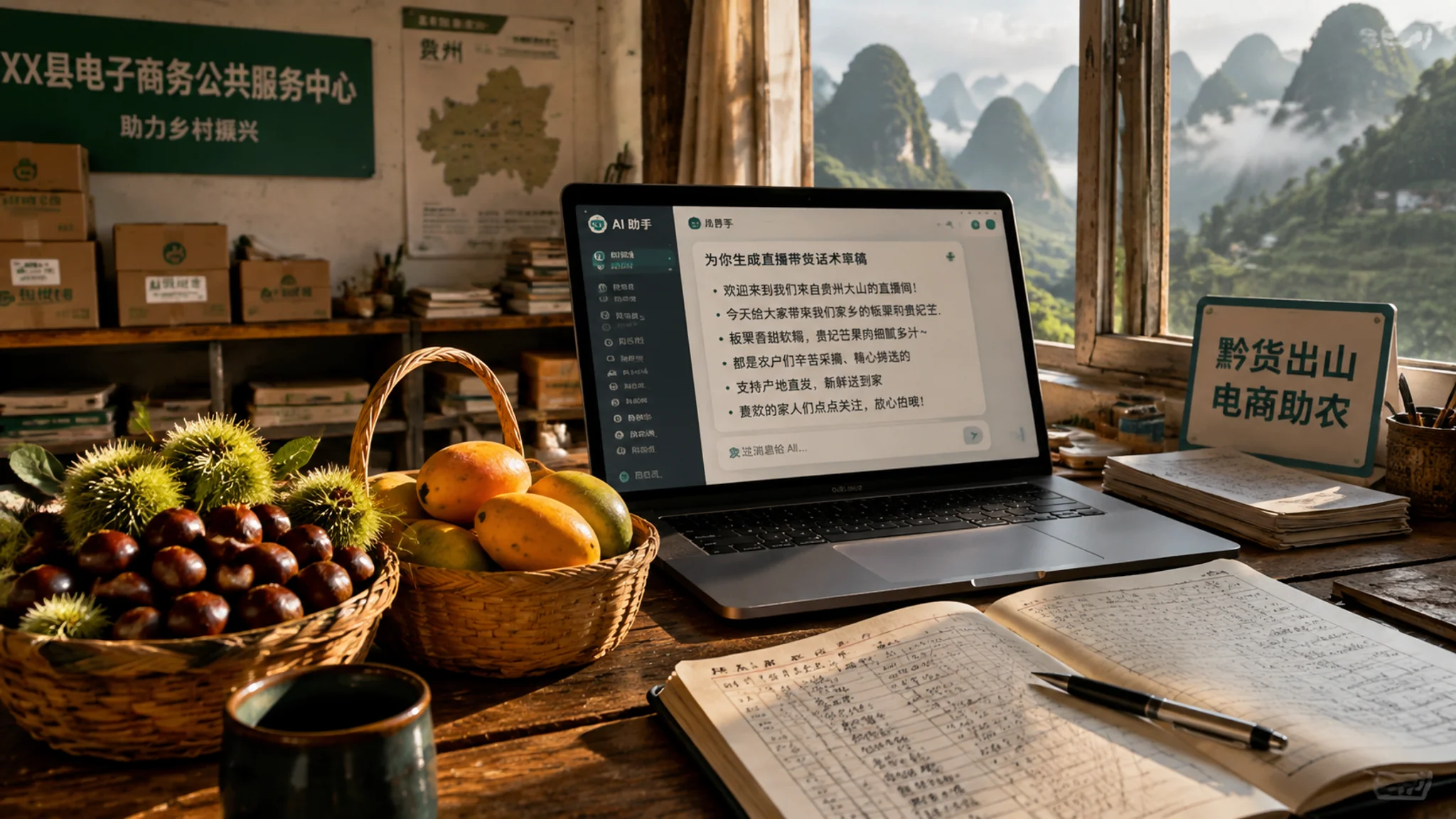 望谟ai培训上完三个月，我把板栗电商的活儿重新干了一遍