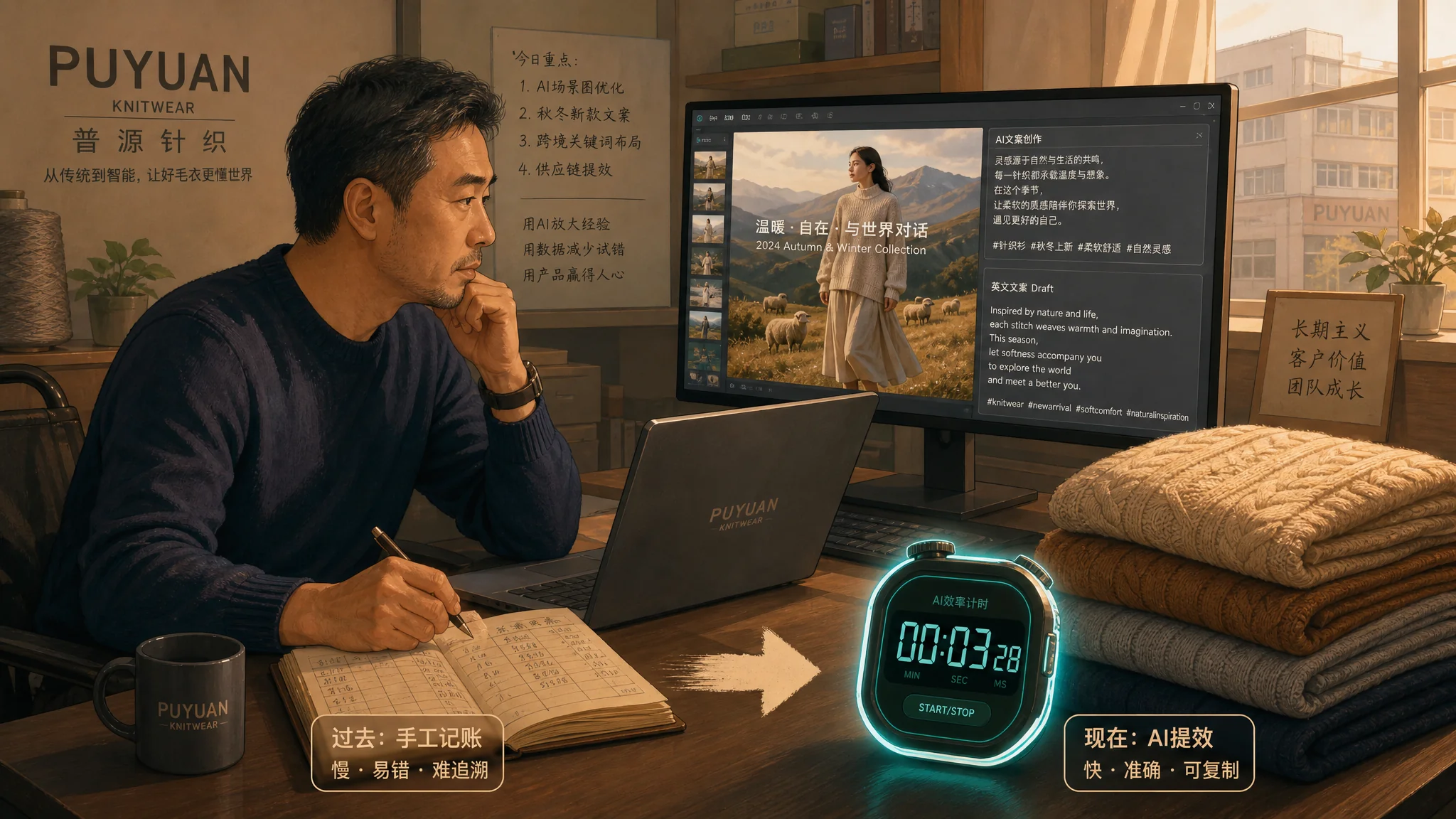 桐乡ai培训学完两个月，濮院老电商算了一笔耗时账