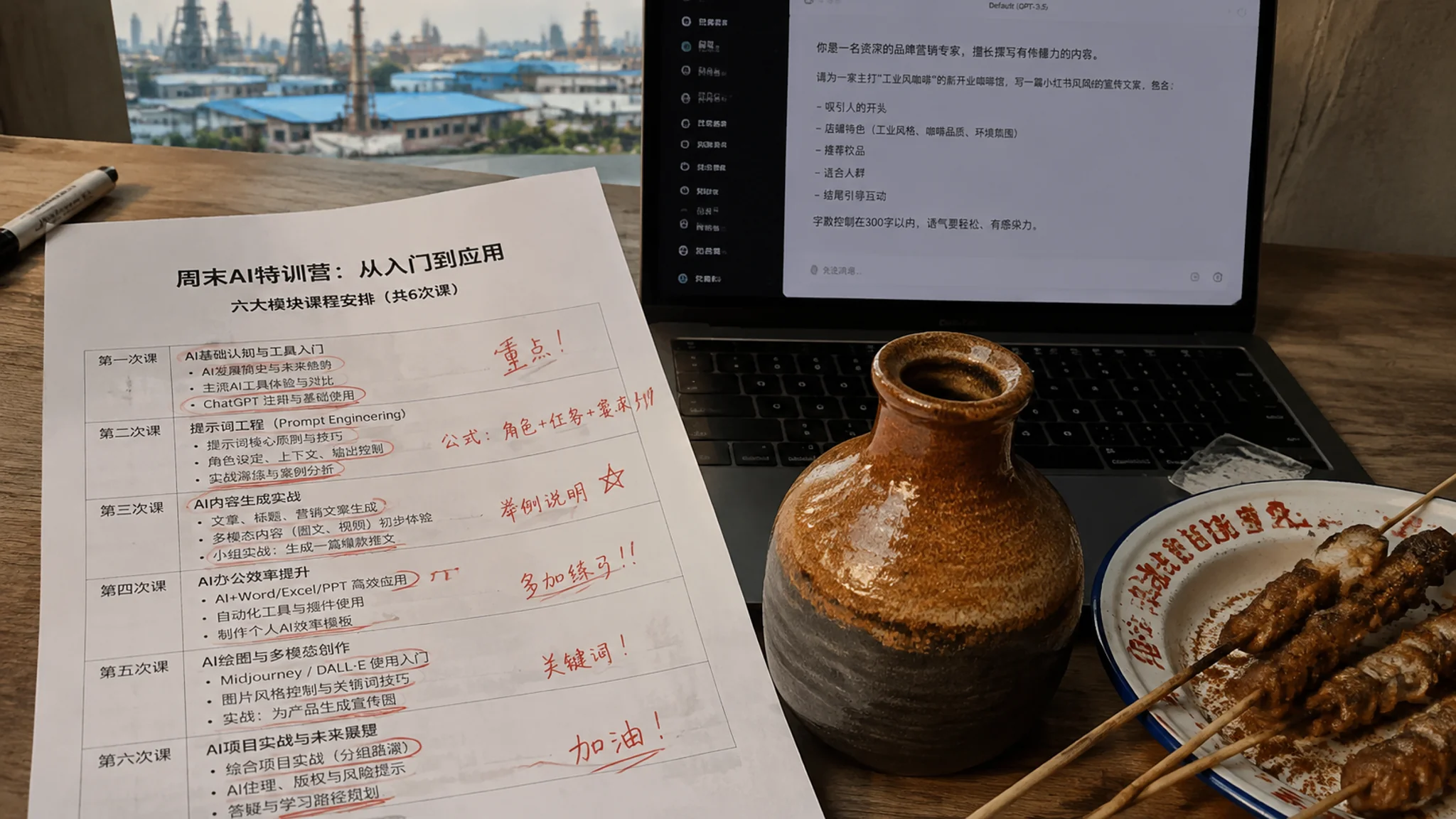 AI培训淄博周末班课表拆解：六节课我逐节讲，哪节值回票价