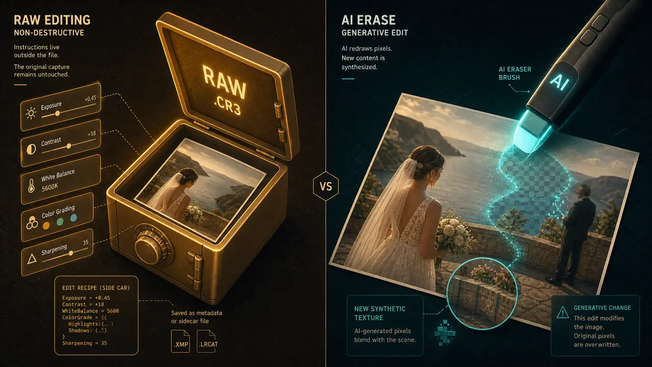 无损ai修图存在吗？RAW流程和非破坏编辑的实测账
