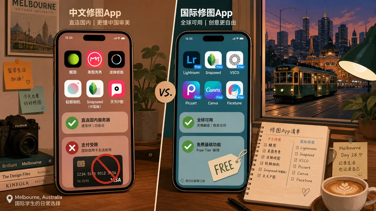 海外ai修图用什么？留学生手机里的修图工具清单
