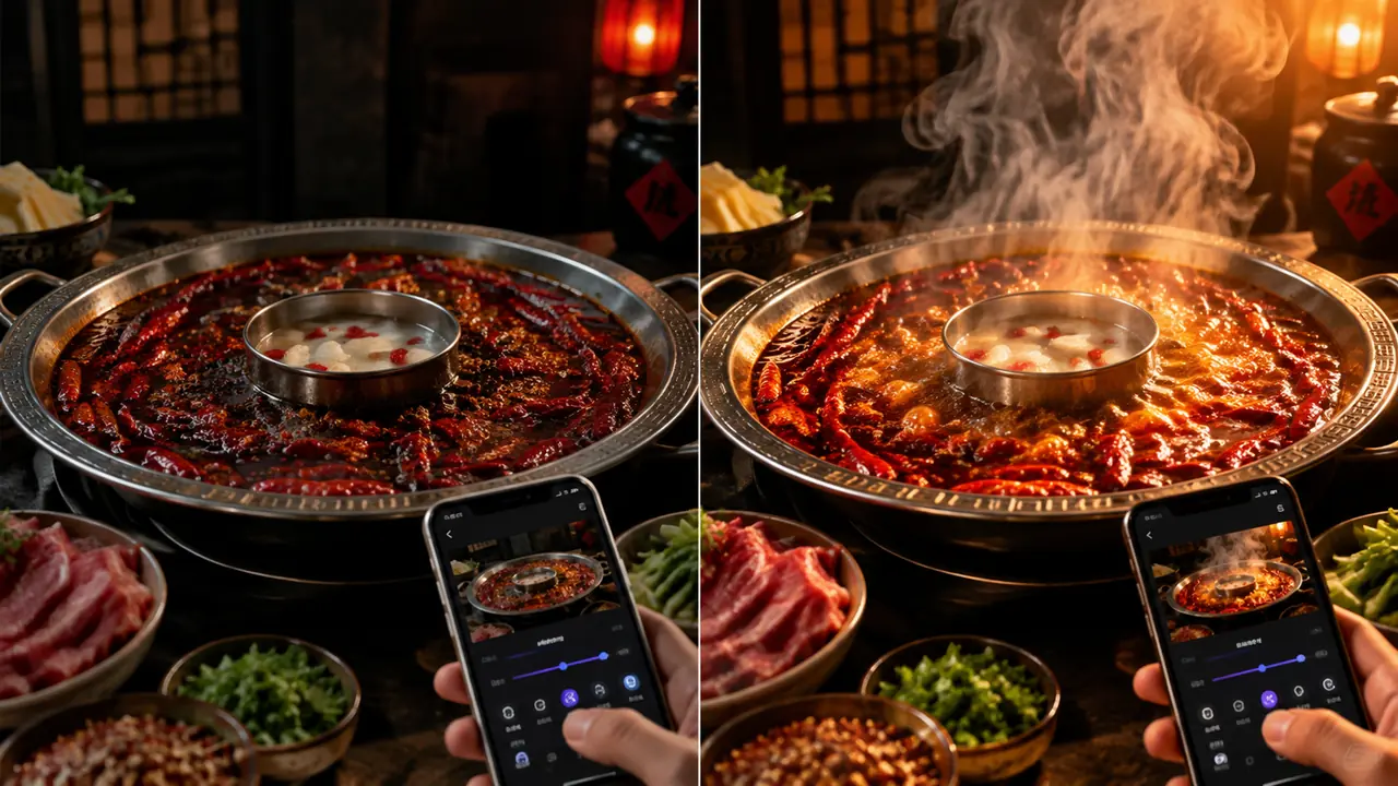 AI修图美食照的热气怎么保？火锅店店主的实战记录