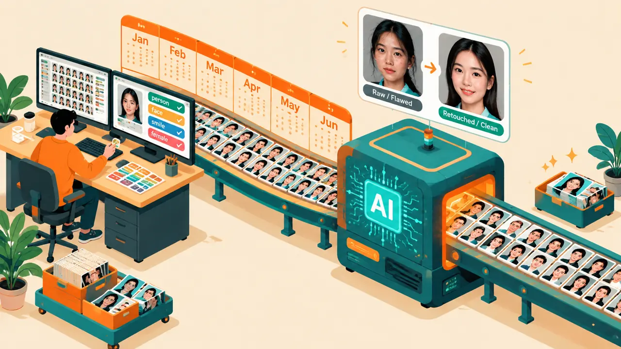 AI训练修图模型喂什么图？数据标注员的半年实操