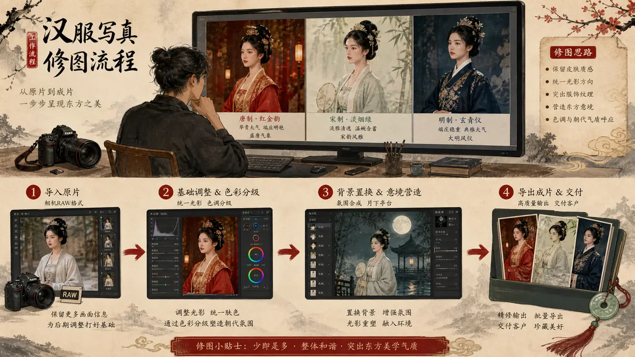 修图古风ai怎么用？汉服体验馆的出片流程实录
