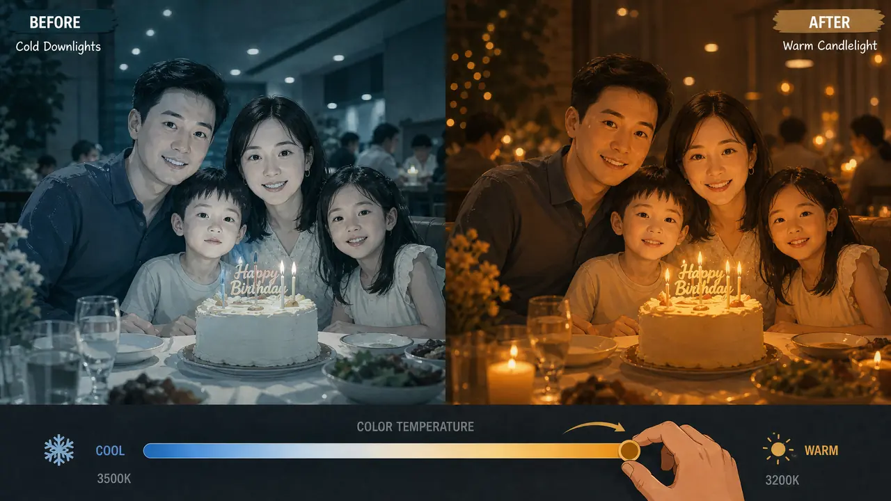 气氛修图AI怎么救生日照？家庭聚会摄影师的暖光课