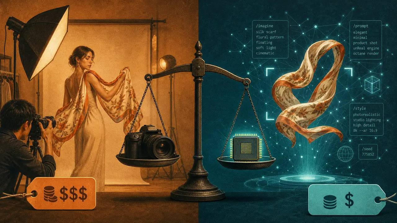 AI合成修图能省棚拍吗？电商视觉总监的成本对比