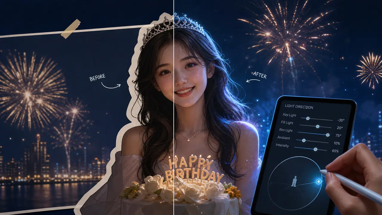 特效AI修图怎么玩不露馅？接单做生日图的设计师门道