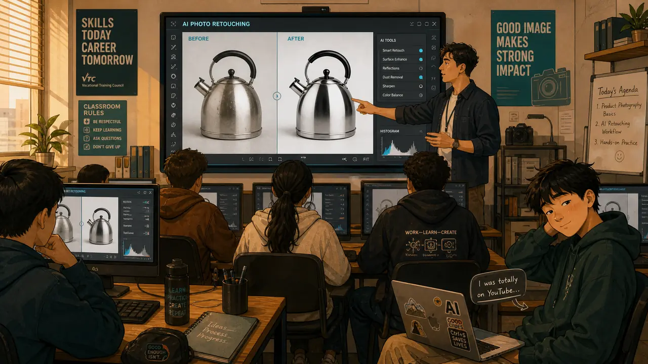 教学AI修图怎么教？职校数字媒体班的课堂实录
