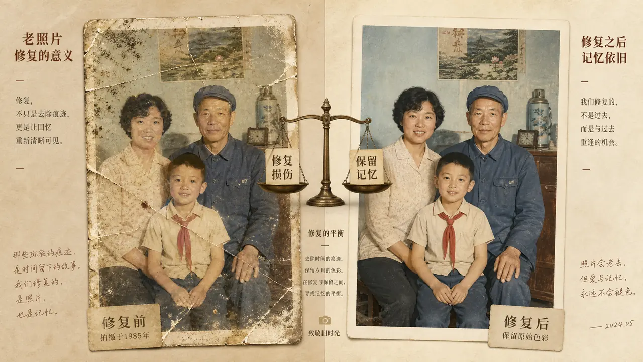 个人ai修图的分寸：家庭相册不该修成精修