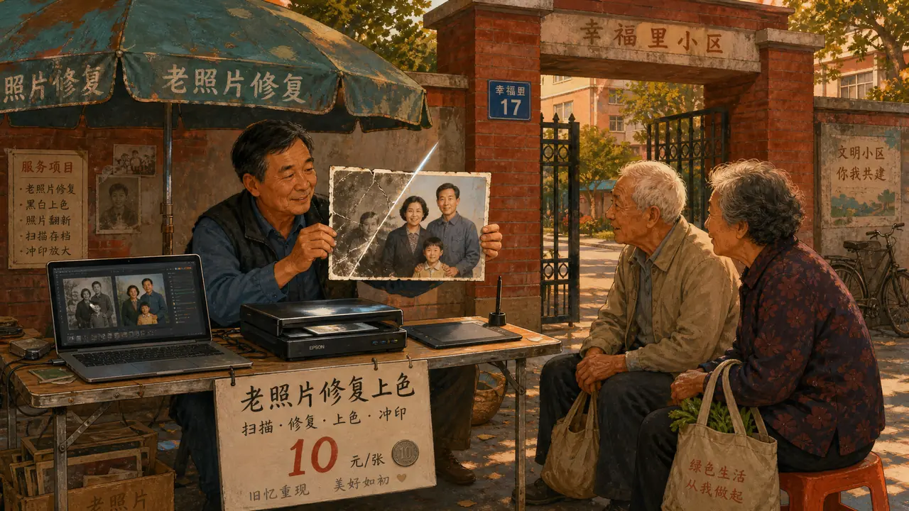 老袁AI修图体验记：小区门口修图摊的生意经