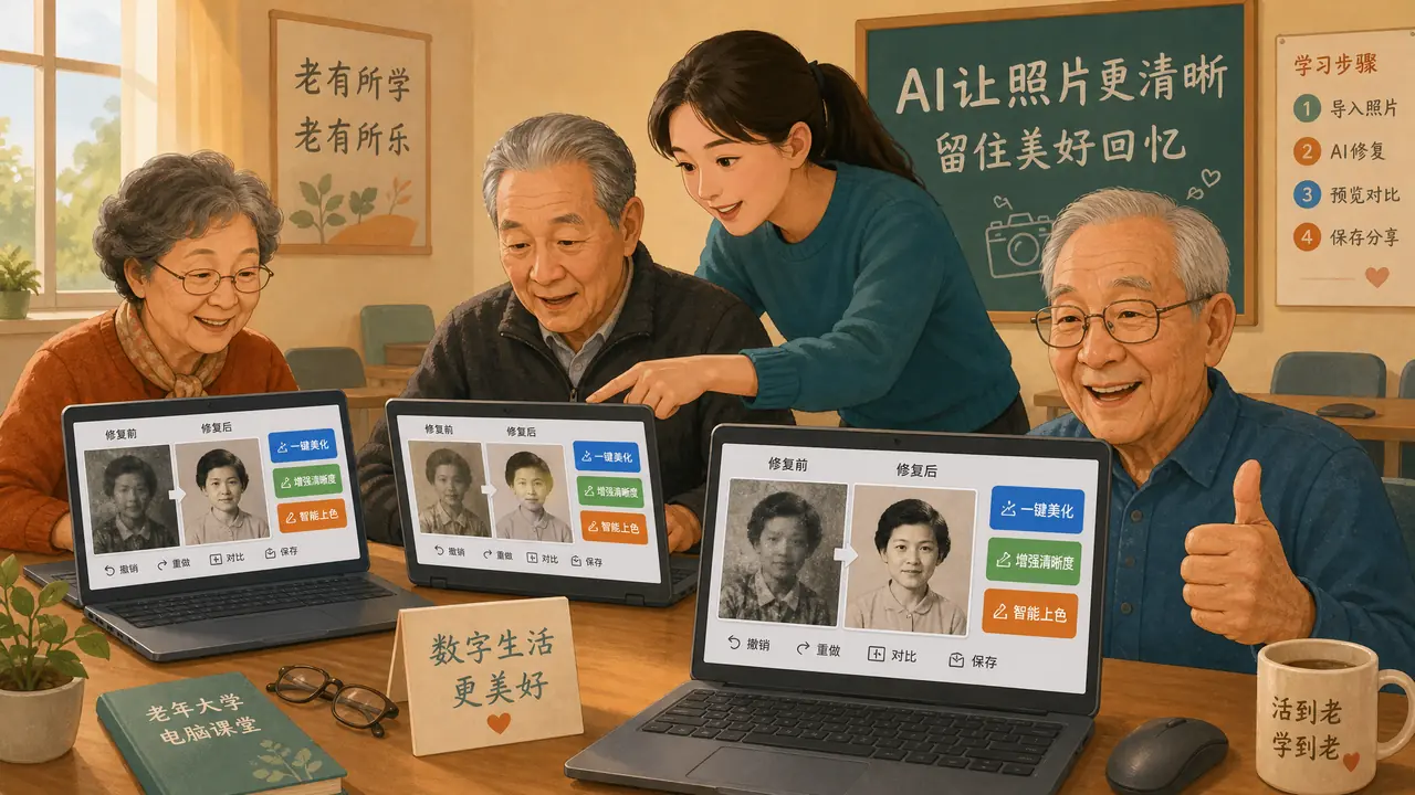 ai易修图的标准是什么？老年大学电脑班的观察