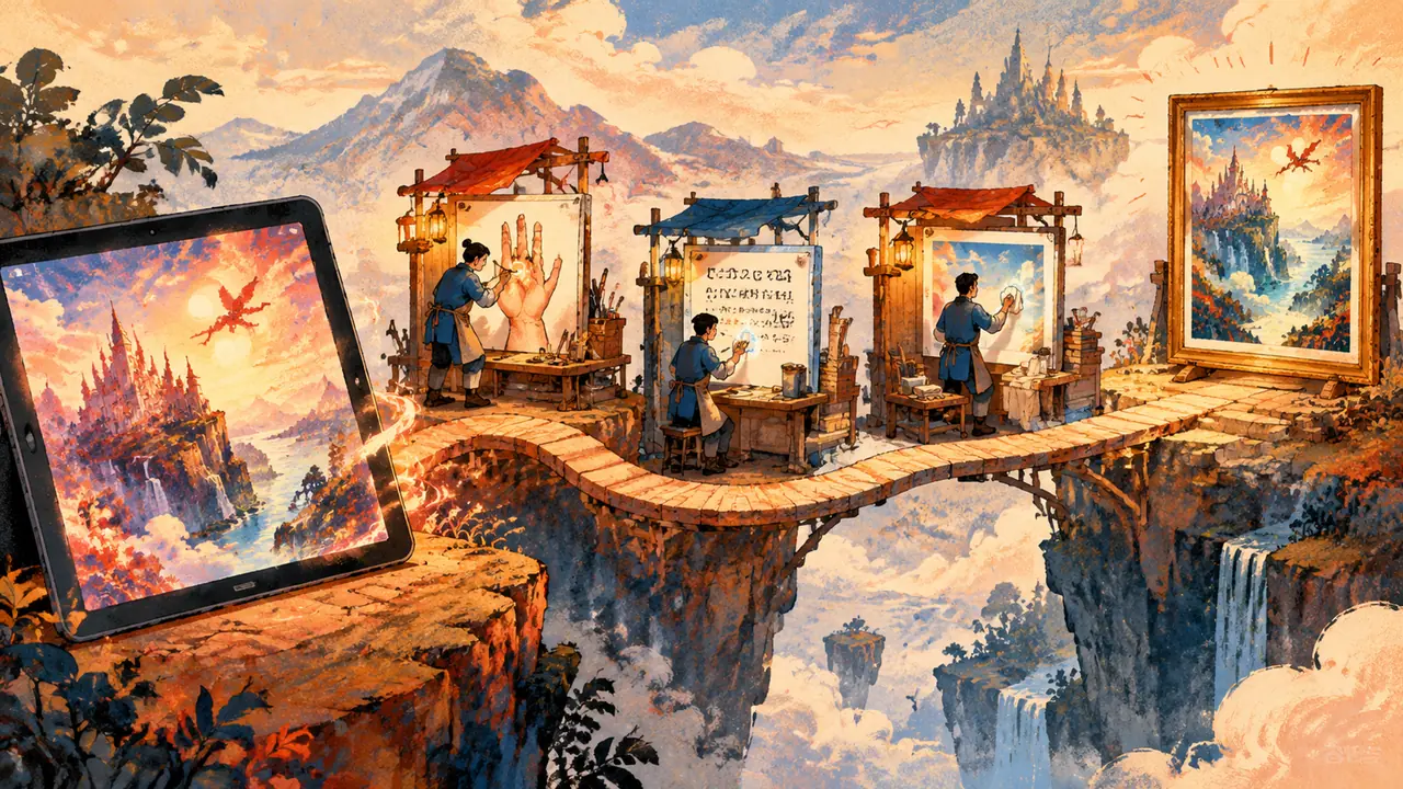 ai绘画 修图衔接课：生成稿离交稿还差的那段路