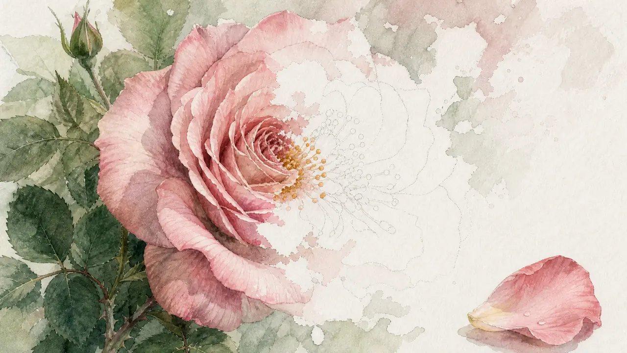 AI花朵修图翻车记：花蕊被吃掉的那组月季