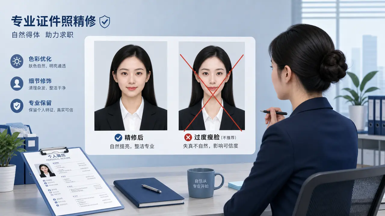 求职证件照 ai修图：HR 到底看什么