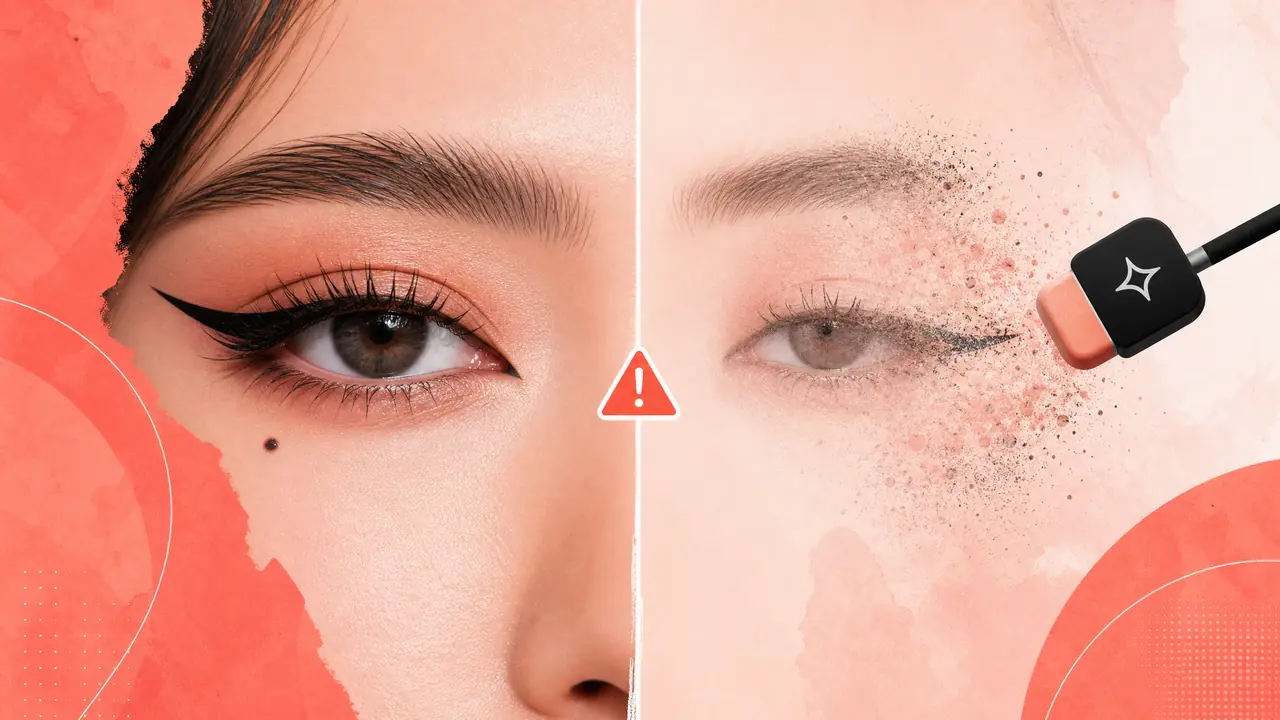 ai美容修图翻车实录：眼线被AI当成瑕疵擦掉之后