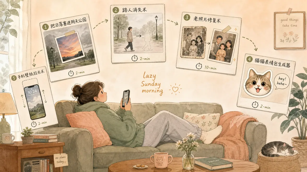 周末随手拍别浪费：ai搞修图半小时能干成的五件事
