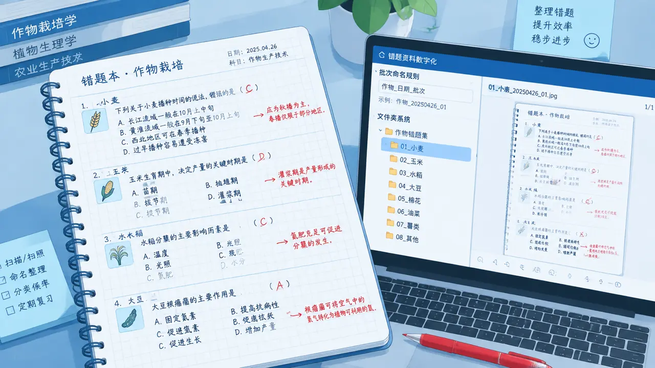 笔记照片修图：错题本的电子化整理