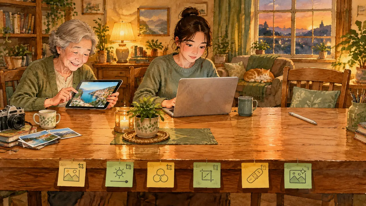 教ai修图半年记：我妈和两个学徒教我的事