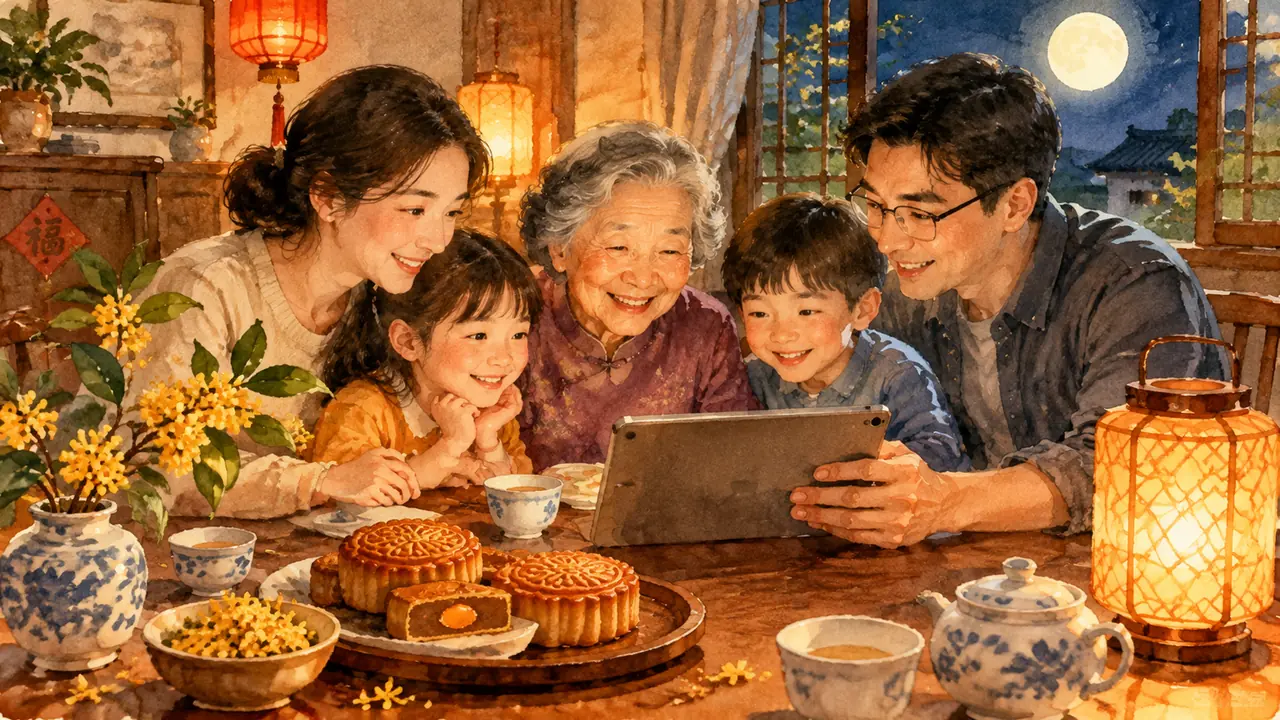 中秋全家福 ai修图怎么做？一家人照片的分寸
