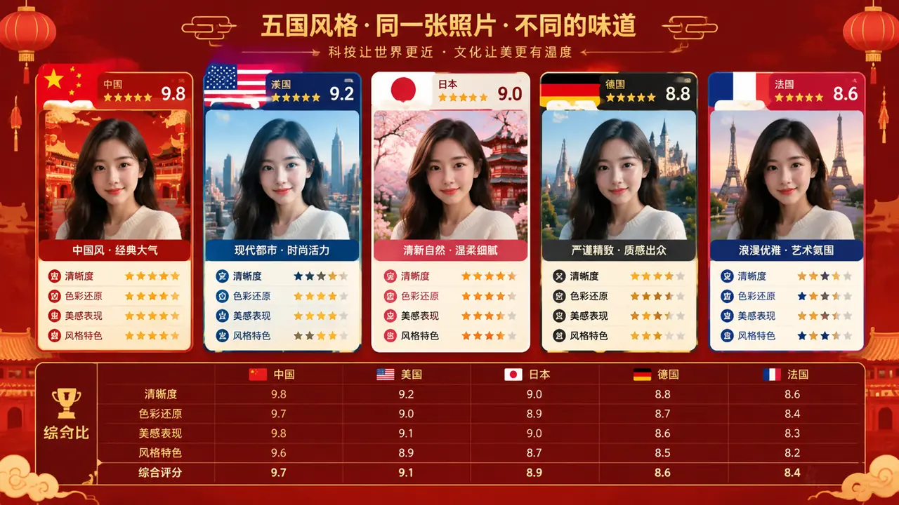 国产修图大模型对比：同题五图横向记分