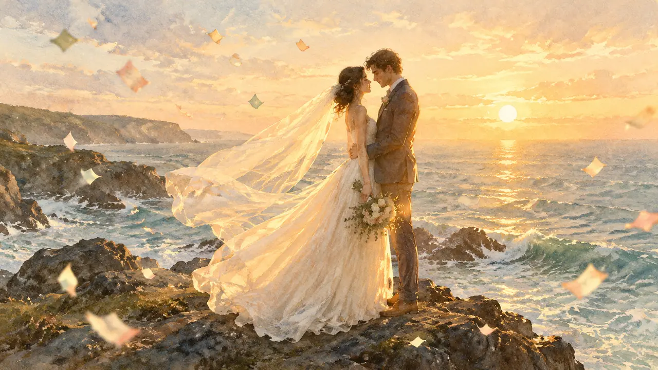 AI绘画描述词婚纱照模板：白纱、光线与镜头感写法