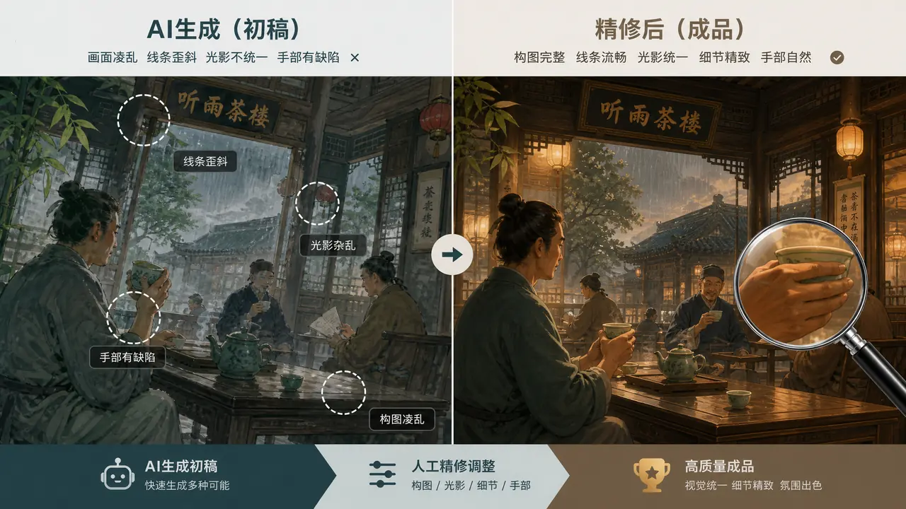AI绘画有技术含量吗？好图和随手生成的差距在哪