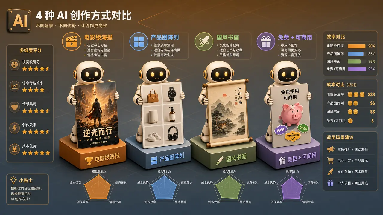 ai绘画最好的ai是哪个？拆成四个用途再回答