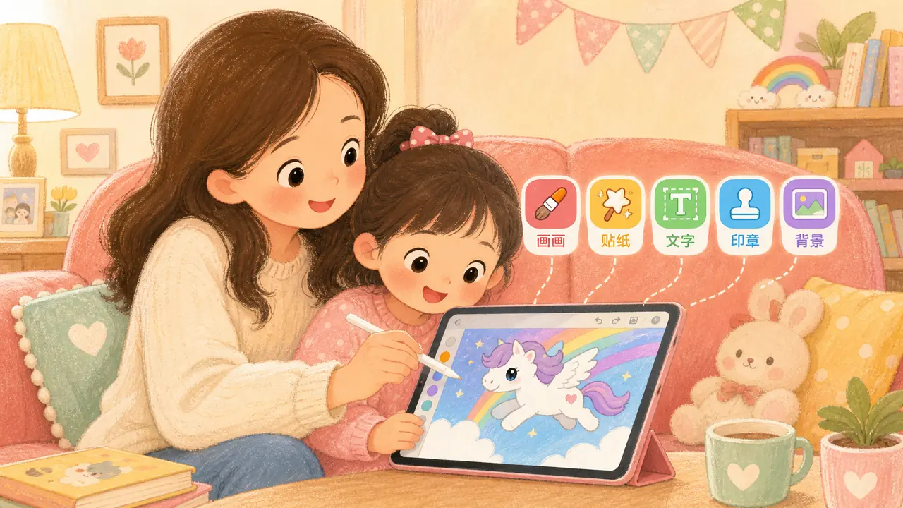 儿童AI绘画App怎么挑？陪侄女实测五款后的清单