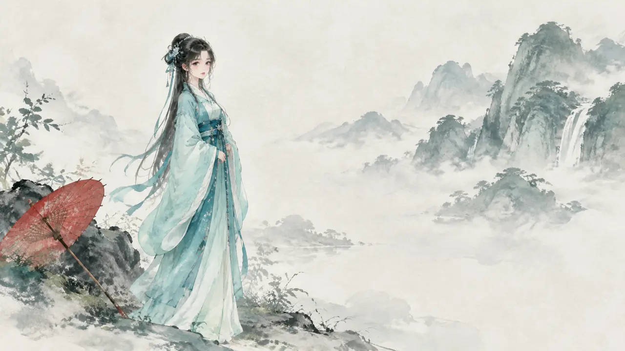 AI绘画国风二次元怎么融合？水墨底子配动漫脸的调法