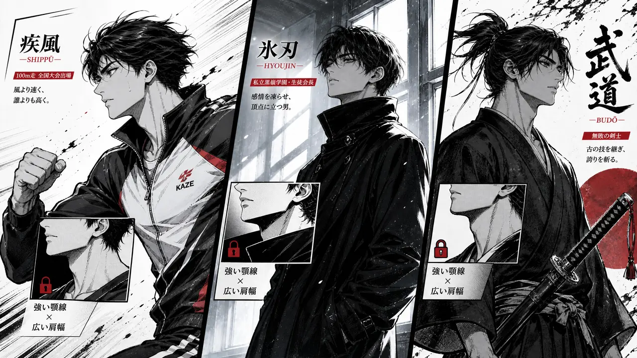 AI绘画动漫男生怎么画不阴柔？特征锁定与气质路线