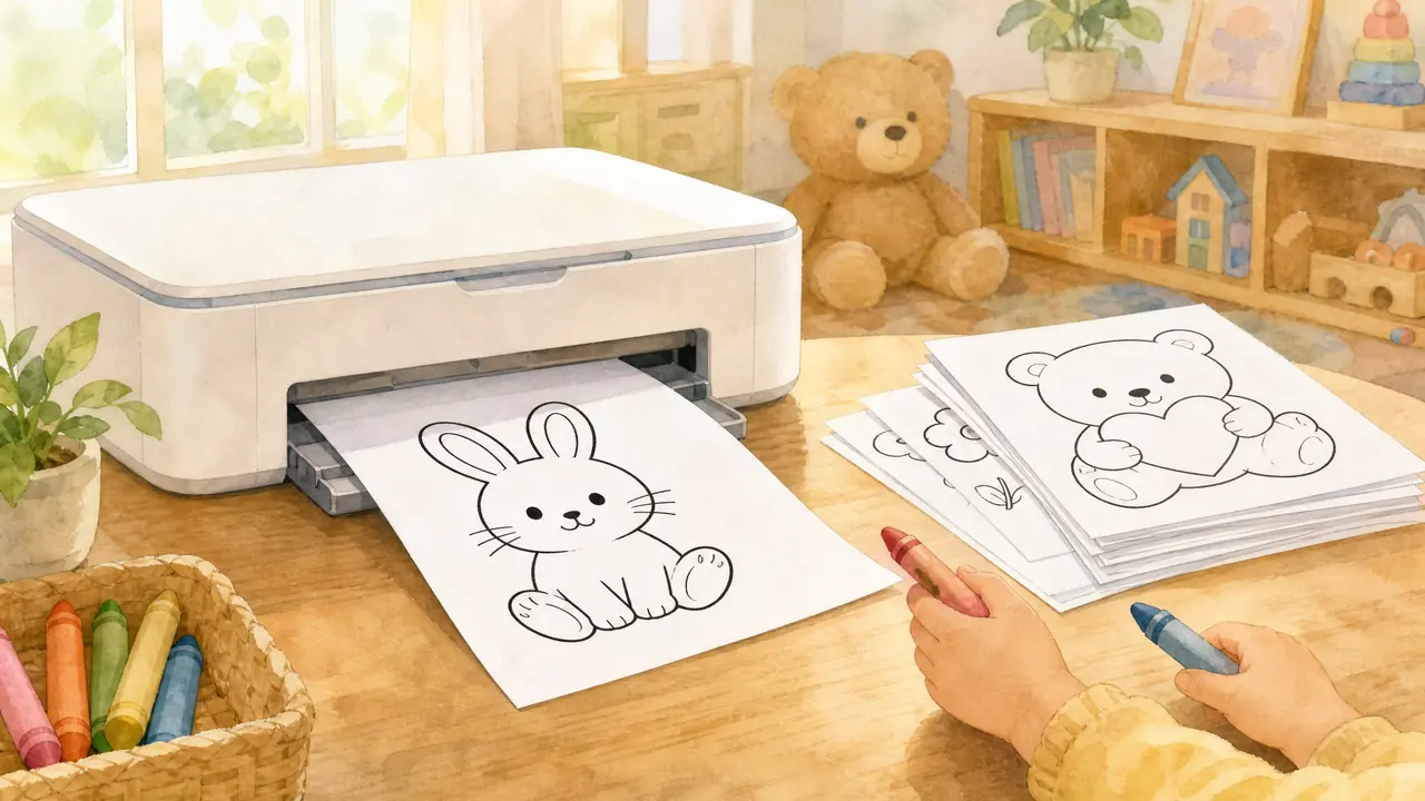 小兔子简笔画AI绘画怎么弄？打印给孩子涂色的办法
