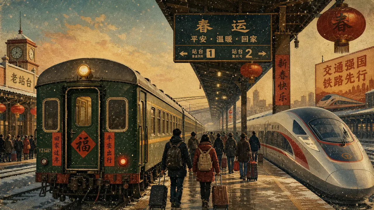 AI绘画中国火车题材实测：绿皮车好画，复兴号总跑偏