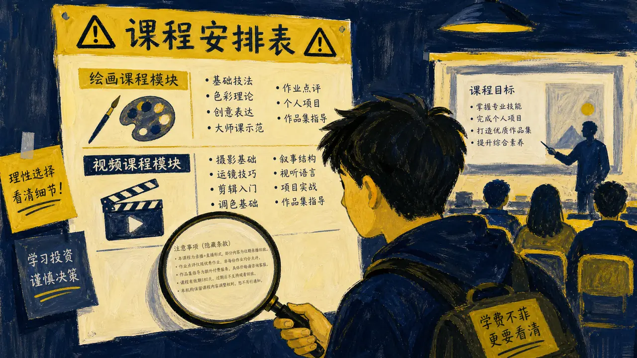 AI绘画AI视频课程怎么挑不踩坑？我替表弟围观了一圈