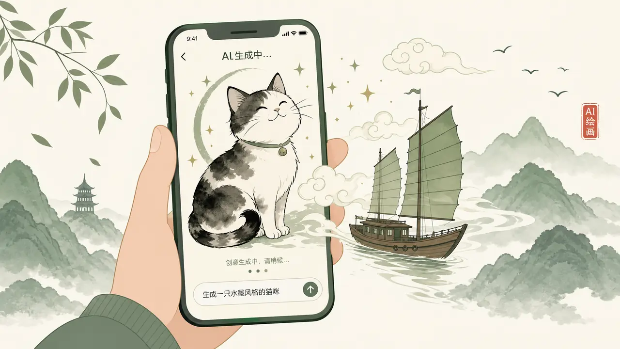 意间AI绘画上手实测：免登录出图到底什么水平