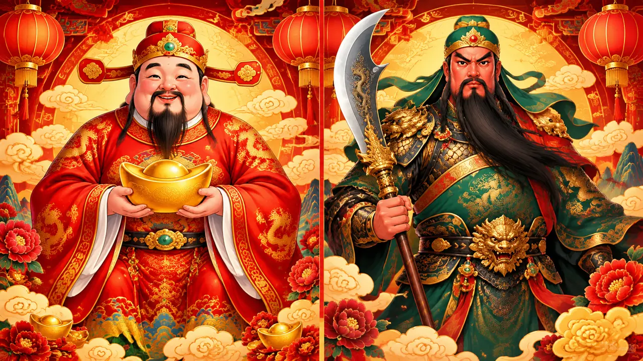 财神爷AI绘画关键词怎么写？文财神武财神一次分清