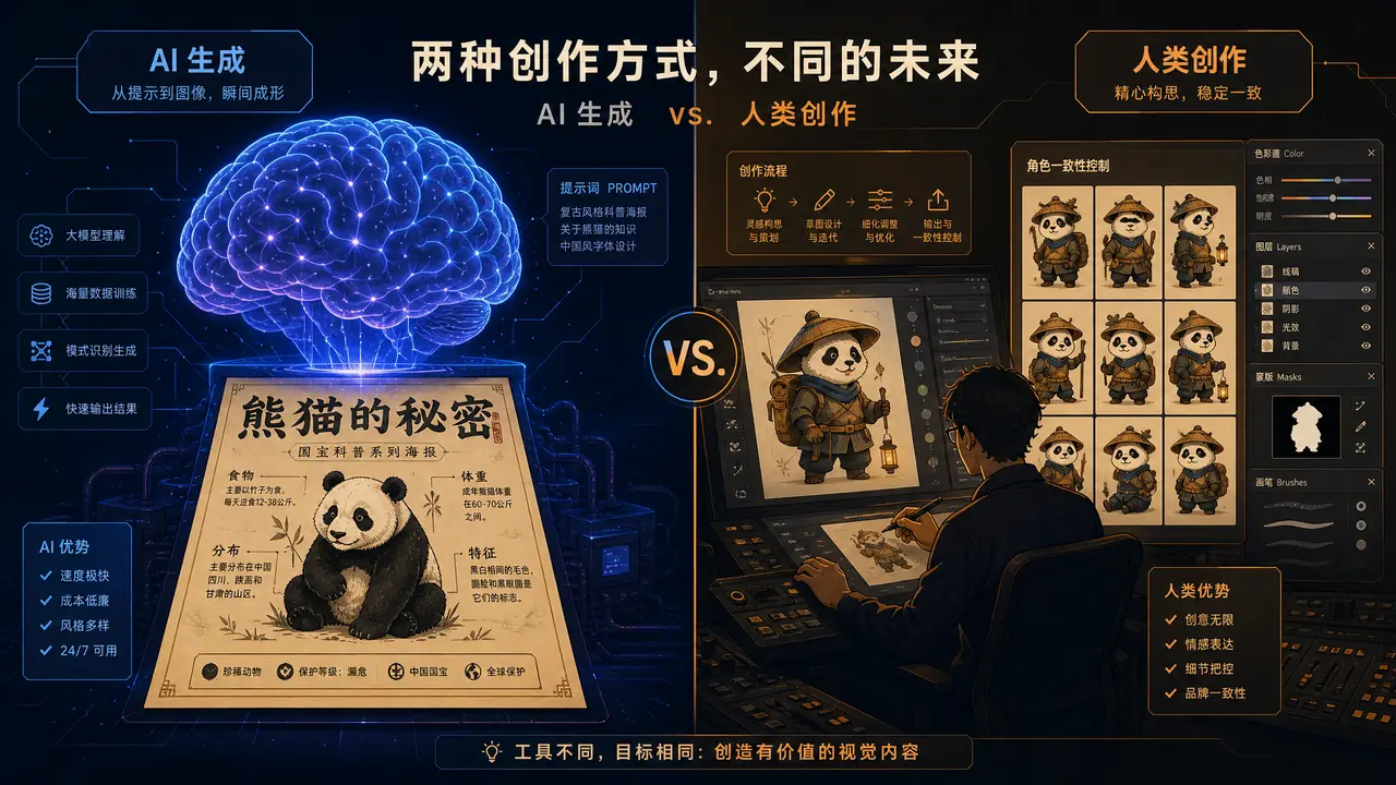 ai大模型ai绘画实测：大模型自带画图够用吗？六类题材对比