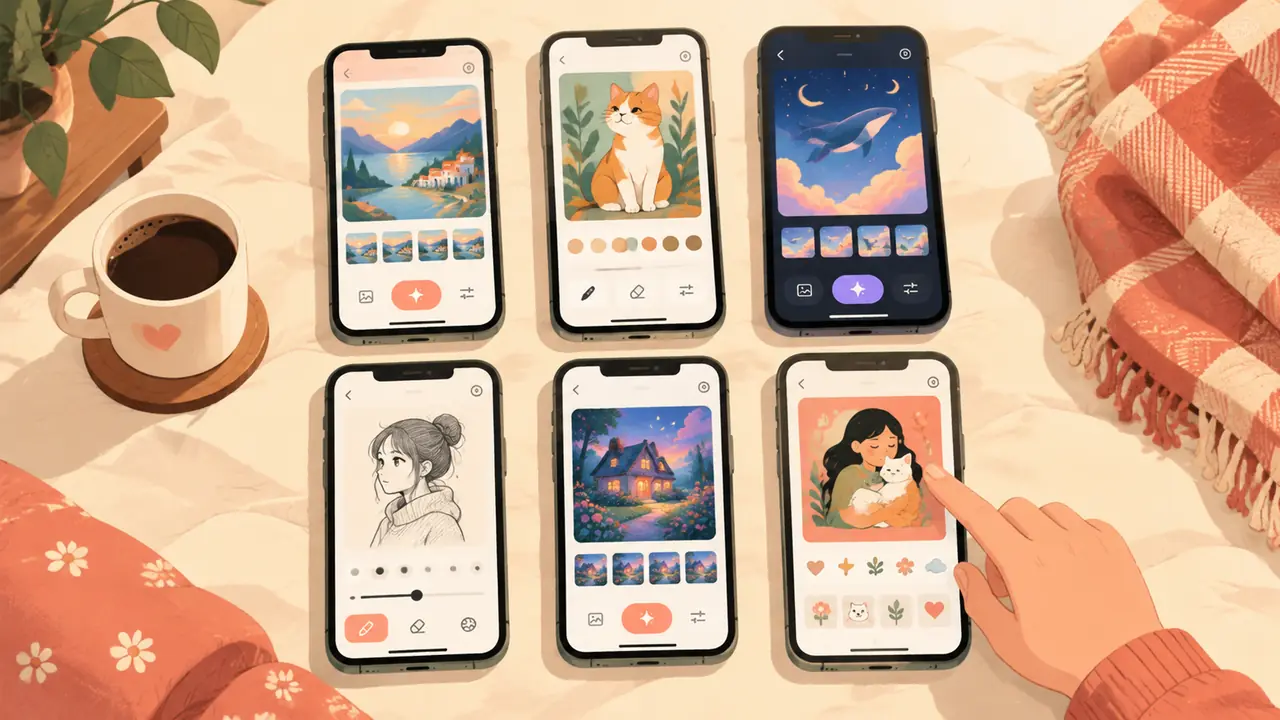 智能AI绘画手机软件怎么选？装了六款之后的取舍