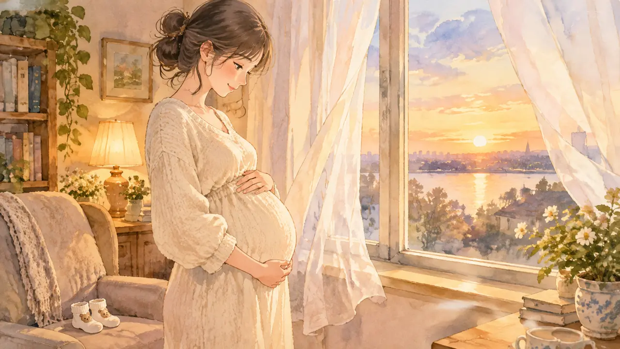 ai绘画孕妇二次元温馨向：孕肚轮廓和居家pose的分寸