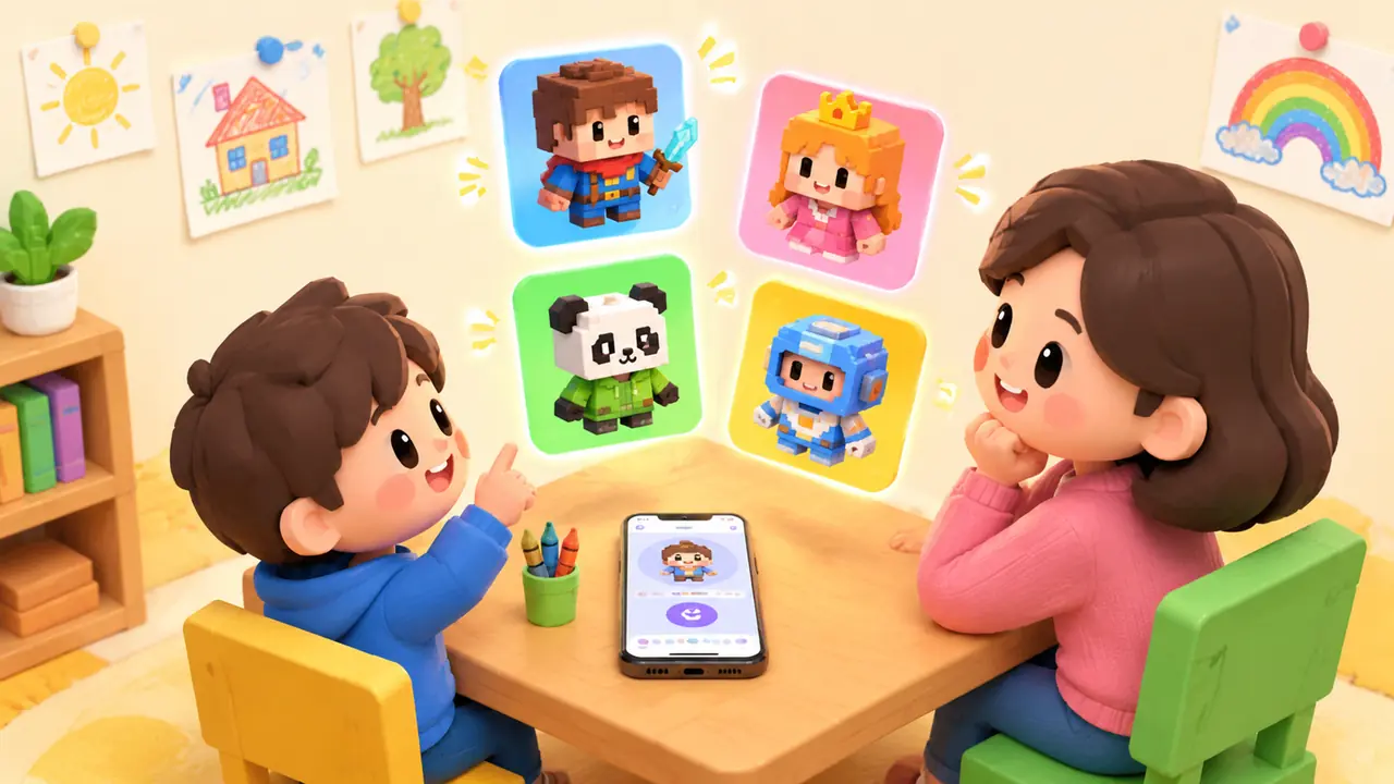 迷你世界人物绘画ai实测：给孩子做方块头像