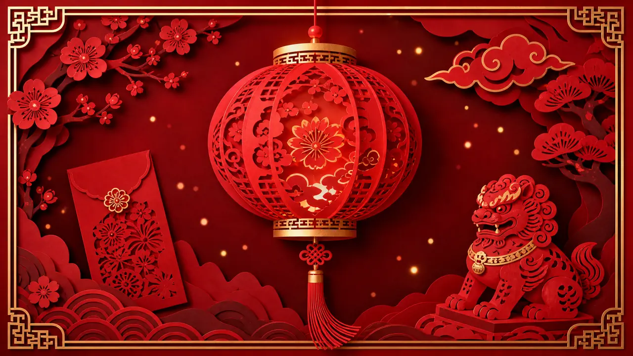 新年AI绘画关键词怎么堆？灯笼红包年兽各有讲究