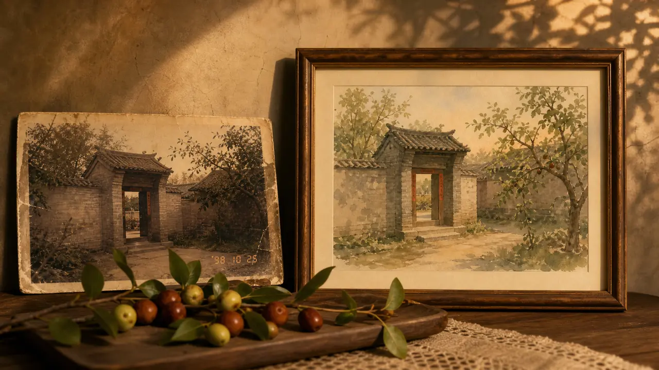 ai还原ai绘画老照片：把1998年的院子画回来