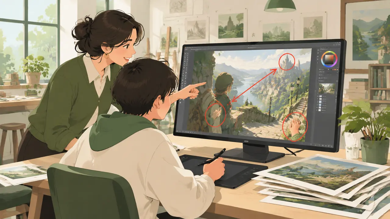 ai学员ai绘画作品怎么点评？我攒下的共性问题清单