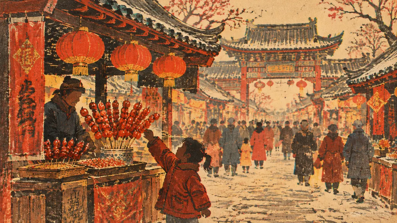 喜乐题材的AI绘画：年画庙会红灯笼，怎么画才不俗气